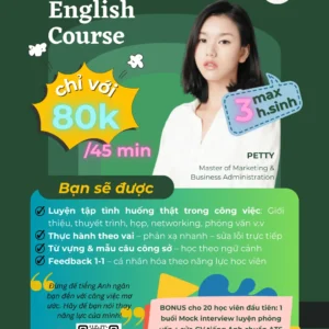 Khóa giao tiếp tiếng Anh cho người đi làm (Nhận đăng ký liên tục để xếp lớp)