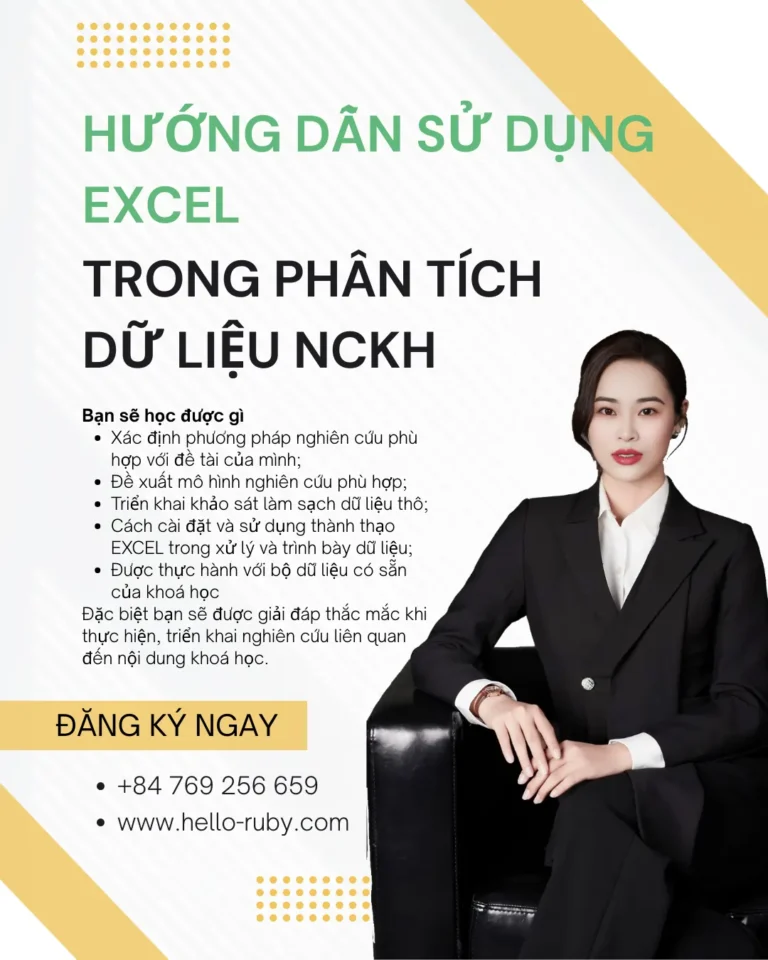 Online Course Phân tích dữ liệu nckh bằng excel